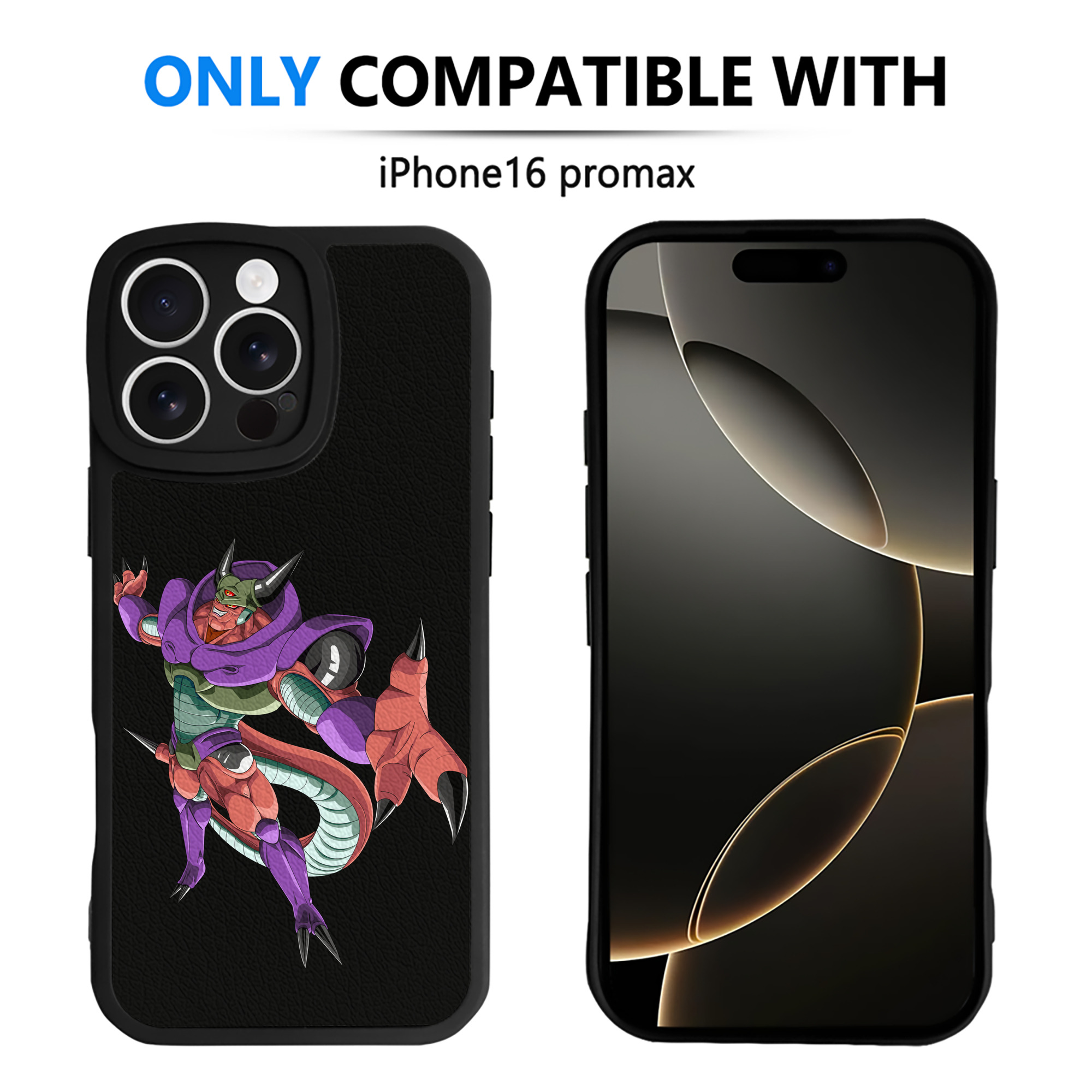 （画像用） ドラゴンボール ジャネンバ DRAGON BALL Janemba 【iPhone 16シリーズ対応】シリコンスマホケース（レザー調） 材質：シリコン